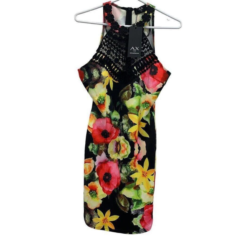 NWT AX Paris Womens Summer Sleeveless Midi Floral Lace Top Sundress Size 8 US‌